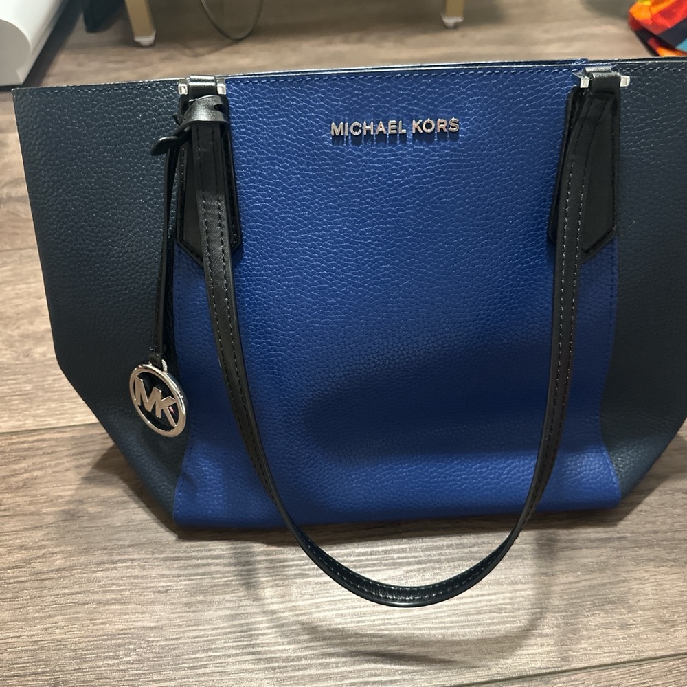 Michael Kors Two-Tone Blue and Black Tote